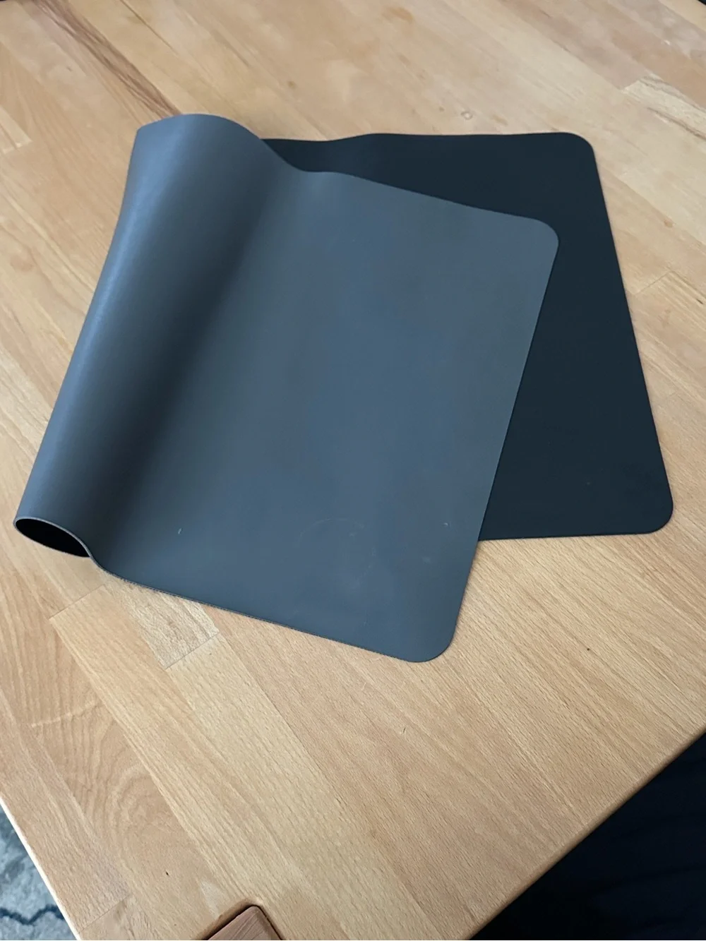 Black Leather-Look Desk Mat 31” X 16”